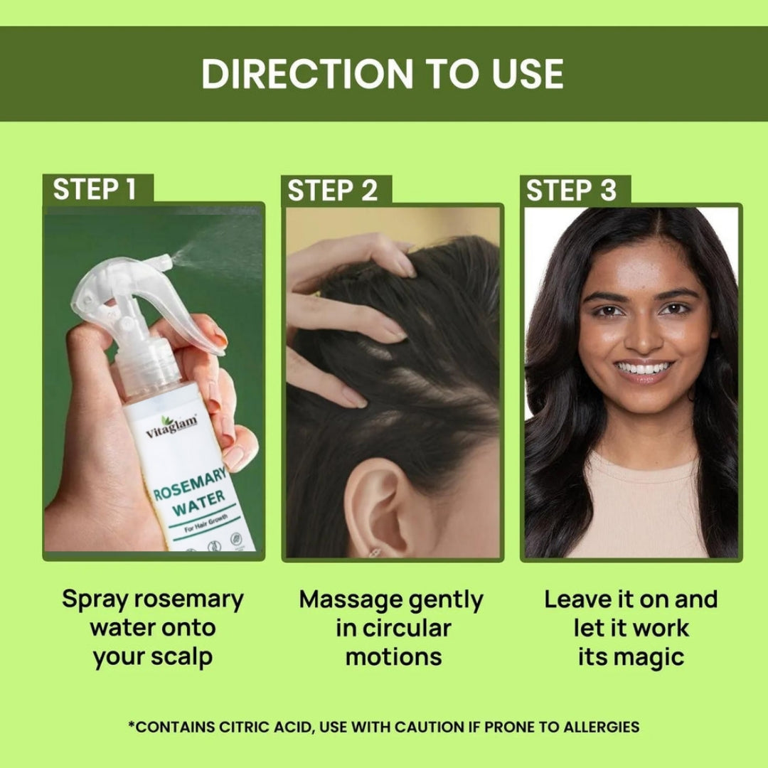 Rosemary Water Spray for Hair Regrowth | Hair Fall Control | Scalp Treatment