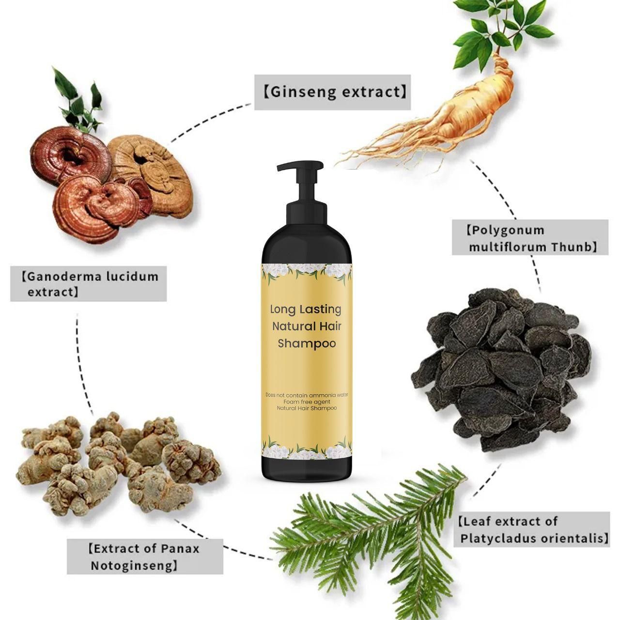 Long Lasting Natural Hair Dye Shampoo - Pack of 3